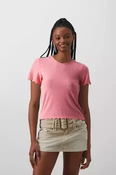 Футболка базовая ONLEMMA SHORT ONLY, цвет peach blossom