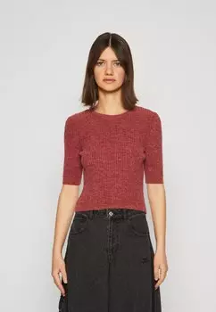 Футболка базовая ONLSADIE ONLY, цвет cabernet melange