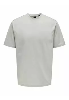 Футболка базовая Onsfred Rlx Noos Only & Sons, цвет mirage gray