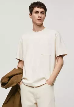 Футболка базовая PALERMO Mango, цвет cru