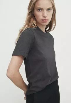 Футболка базовая Premium Massimo Dutti, серая