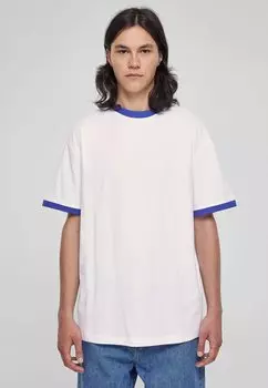 Футболка базовая RINGER TEE Urban Classics, цвет white royal