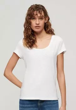 Футболка базовая SCOOP NECK Superdry, цвет optic