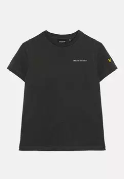 Футболка базовая SCRIPT Lyle & Scott, цвет gunmetal