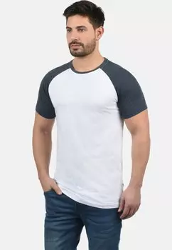 Футболка базовая SDBASTIAN Solid, цвет white/blue
