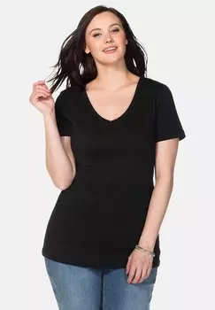 Футболка базовая Sheego, цвет black