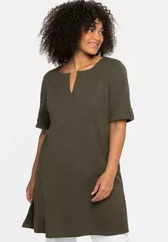 Футболка базовая Sheego, цвет dunkeloliv