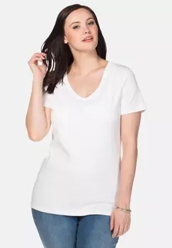 Футболка базовая Sheego, цвет white