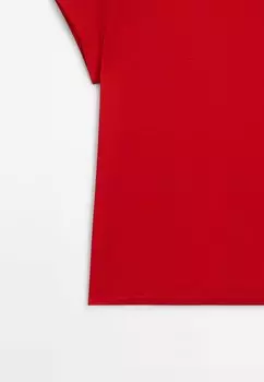 Футболка базовая Short Sleeve Mercerised Massimo Dutti, красная