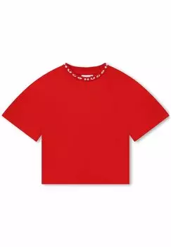 Футболка базовая SHORT SLEEVES HUGO Kids, цвет bright red