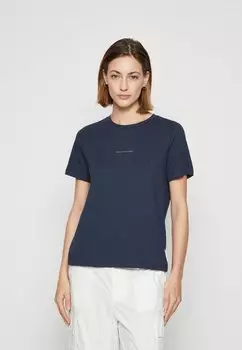 Футболка базовая SHORTSLEEVE ROUNDNECK BASIC FIT WITH LOGO Marc O'Polo DENIM, цвет navy teal