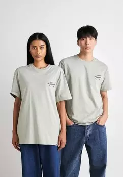 Футболка базовая SIGNATURE UNISEX Tommy Jeans, ива выцветшая