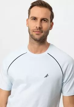 Футболка базовая Simeon Moxx Paris, бирюзовая