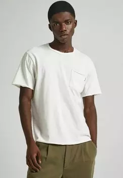 Футболка базовая SINGLE CARRINSON Pepe Jeans, цвет off white