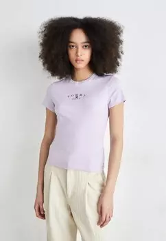 Футболка базовая SLIM ESSENTIAL LOGO Tommy Jeans, цвет lavender flower