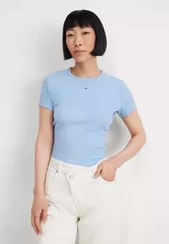 Футболка базовая SLIM ESSENTIAL Tommy Jeans, цвет moderate blue