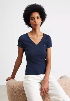 Футболка базовая SLIM ESSENTIAL Tommy Jeans, цвет dark night navy
