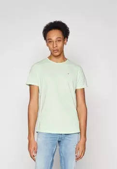 Футболка базовая SLIM JASPER NECK Tommy Jeans, цвет opal green
