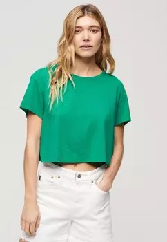 Футболка базовая SLOUCHY CROPPED Superdry, цвет summer green