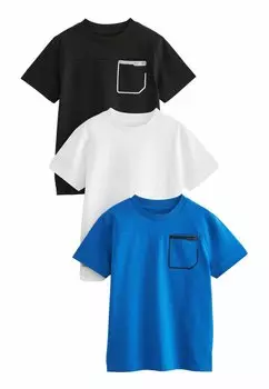 Футболка базовая SPORT POCKET 3 PACK Next, цвет blue white black