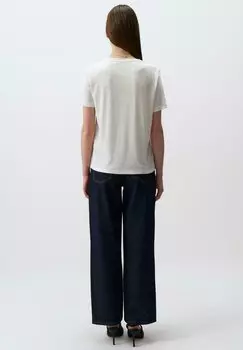 Футболка базовая Straight Fit Crew Neck Short Sleeved Jimmy Key, белая