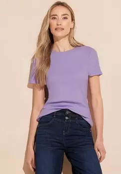 Футболка базовая Street One, фиолетовая