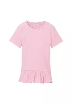 Футболка базовая TOM TAILOR, цвет fresh summertime pink