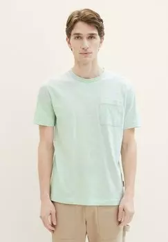 Футболка базовая TOM TAILOR, цвет mint finestripe