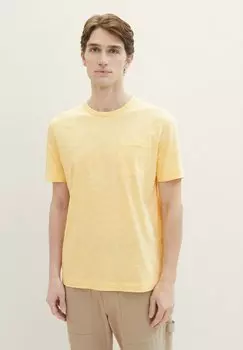 Футболка базовая TOM TAILOR, цвет sunny yellow finestripe