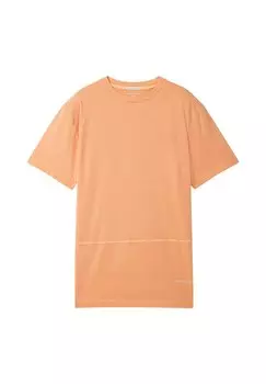 Футболка базовая TOM TAILOR, цвет tangerine faded orange