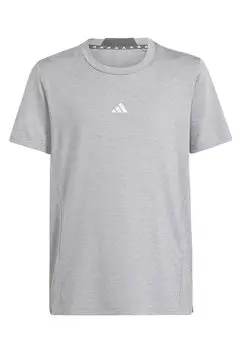 Футболка базовая TRAINING AEROREADY HEATHER adidas Sportswear, цвет grey one grey three grey six reflective silver
