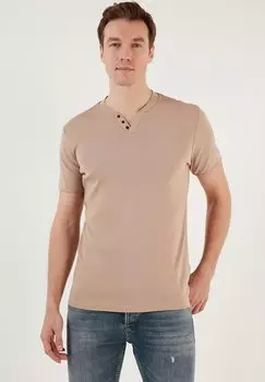 Футболка базовая V-NECK Buratti, цвет stone