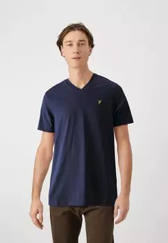 Футболка базовая V NECK Lyle & Scott, цвет navy