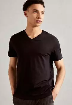 Футболка базовая V-NECK REGULAR FIT Esprit, цвет black