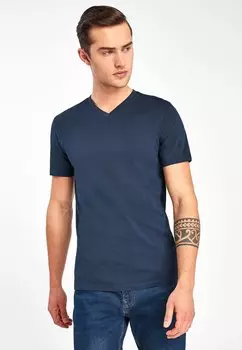 Футболка базовая V-NECK T-SHIRT-SLIM FIT Next, цвет blue