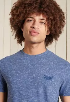 Футболка базовая VINTAGE LOGO EMB Superdry, цвет tidal blue spacedye