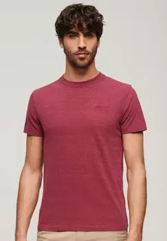 Футболка базовая VINTAGE LOGO EMB Superdry, цвет berry red marl