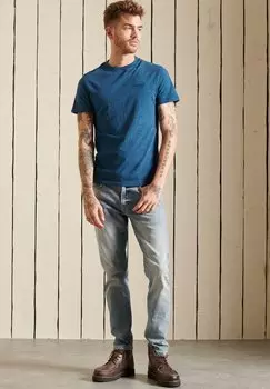 Футболка базовая VINTAGE LOGO EMB Superdry, цвет charred teal grit