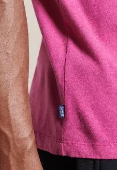 Футболка базовая VINTAGE LOGO EMB Superdry, цвет magenta marl