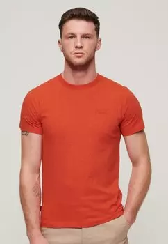 Футболка базовая Vintage Logo Emb Superdry, ярко-оранжевый меланжевый
