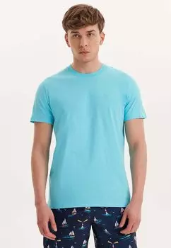 Футболка базовая VITAL O NECK WESTMARK LONDON, цвет blue curacao