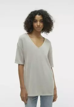 Футболка базовая VMEDDIE Vero Moda, цвет birch