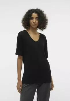 Футболка базовая VMEDDIE Vero Moda, цвет black