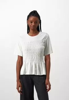 Футболка базовая VMGUNVOR SMOCK TOP Vero Moda, цвет snow white