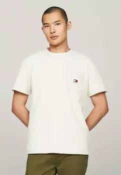 Футболка базовая WAFFLE TEXTURE Tommy Jeans, цвет newsprint