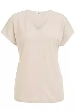 Футболка базовая WE Fashion, бежевая