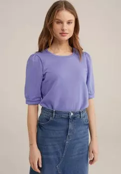 Футболка базовая WE Fashion, цвет violet