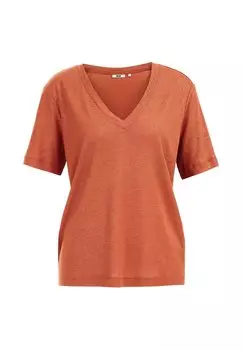 Футболка базовая WE Fashion, коричневая