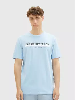 Футболка базового кроя Tom Tailor Denim, синий