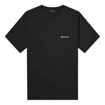 Футболка bb corporate t-shirt medium fit 'black' Balenciaga, черный
